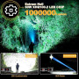 BEYSTE Lampe Torche LED Ultra Puissante, 1000000 Lumens Lampe De Poche, Torche LED Puissante Rechargeable, Lampe Torche Puissant