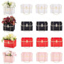 GORGECRAFT 12pcs Boîtes Cadeaux en Papier de Fleurs Boîte de Sac à Main de Bouquet Seau de Rangement Panier d'emballage Rectangu