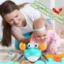 ZZQVIP Crabe Qui Marche Bebe, Jouet Enfant 1 2 3 4 Ans, Jouets D'éducation Précoce en Musique, Idées Cadeaux pour Bébé de 3 à 12
