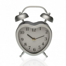 Horloge de table Versa Coeur Argenté Métal (21 x 15 x 6 cm) 27,99 €