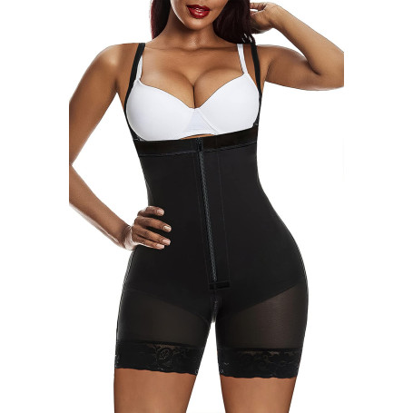 YIANNA Shapewear Femme Gaine Ventre Plat Invisible Amincissante Zipper Body Shaper Gainant Combinaison Sculptant