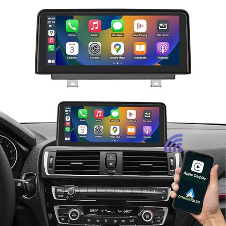 Road Top Écran CarPlay 10,25 Pouces pour BMW Série 1 F20/F21 et Série 2 F22/F23 2013-2015 avec Système NBT, Autoradio Multimédia