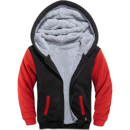 JACKETOWN Veste Polaire Capuche Enfant，Sweat à Capuche Garçon épaisse Sweat-Shirt Enfant Capuche avec zippé à Hoodie Manches Lon