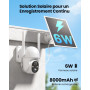 SEHMUA 4G LTE Caméra Solaire Extérieure avec Carte Sim, 2K HD IP Caméra de Surveillance sans Fil avec Panneau Solaire, Vision No