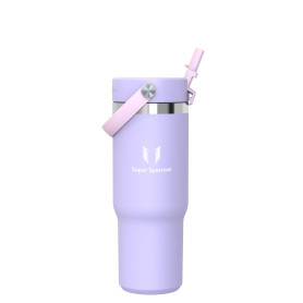 Sparrow Gourde Isotherme - Twistpath Bouteille Avec Paille Flex - 900ml - Bouteille d'eau Sans BPA & Anti-Fuite - Gourdes Inox C