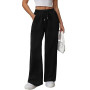 Litherday Jogging Femme en Coton Coupe Large Pantalon de Sport à Taille Élastique pour Running, Fitness et Entraînement
