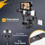 Zeadio Stabilisateur vidéo Portable pour caméra d’Action avec Support vidéo pour Smartphone pour Tous Les Types de caméras, camé