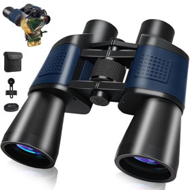 Jumelles 20 x 50 pour Adultes avec Vision Nocturne BAK4 Prism FMC Objectif HD Jumelles compactes étanches avec Adaptateur Smartp