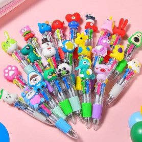 36 Pièces Stylo 4 Couleurs En 1, Stylos À Bille Kawaii, Mini Mignon Stylo Bille Rétractable Mini Stylos Enfant Cadeaux Anniversa