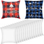 16 Pièces Housses de Coussin Vierges pour Sublimation 40x40 cm, Taies d’Oreiller Blanches Personnalisables en Polyester Peau de 