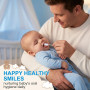 MNYXIS 35 Pièces Nettoyant Pour La Bouche De Bébé, Coton Tige Bébé, Dent Bébé, Bâtonnets de soins bucco-dentaires, Éponge de Net
