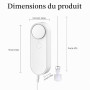 Lancoon Tuya Détecteur de niveau d'eau WiFi Smart Sensor Alarme Double Sonde Volume Fort Surveillance d'alerte avec ligne de dét