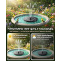 Fontaine Solaire Extérieure de Jardin Flottante, Fontaine Solaire pour Bassin avec 7 Jets d’Eau, Éclairage RGB, Fontaine à Eau S