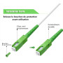 MiusKiw Cable Fibre Optique SC/APC-SC/APC pour Orange SFR Bouygues Freebox Sosh RED by SFR, Rallonge fibre optique Avec un Coupl