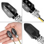 LOPHE 2 Pièces Clignotants Indicateurs LED Moto 12V - Étanche IP65 Résistant à la Pluie - Clignotants Lumières - Universel Harle