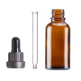 YIZHAO Flacon Compte Gouttes 30ml, Ambré Flacon Huile Essentielle Vide avec Pipette Verre, pour Huile Essentielle, Aromathérapie