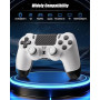 RUIZHI Sans Fil Manettepour P-S4 - Contrôleur pour Playstation-4 compatible avec PS-4/Pro/Slim/PC, Gamepad avec Double Vibration