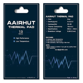 Aairhut 13W/m.K Pad Thermique 1 Pièces, 85 x 45 x 1mm Hautes Performances Silicone Thermal Pad Non Conducteur Particulièrement S