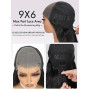 22 Pouces 200 Densité 9X6 HD Lace Drawstring Perruque Cheveux Humain Sans Colle Perruque Femme Naturelle Brésilien Straight Glue
