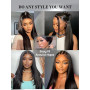 22 Pouces 200 Densité 9X6 HD Lace Drawstring Perruque Cheveux Humain Sans Colle Perruque Femme Naturelle Brésilien Straight Glue