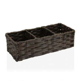 Panier Versa Marron 3 Compartiments Polyéthylène (15,2 x 10,2 x 35,6 cm) 30,99 €