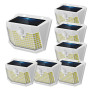 Aootek Lampe Solaire Extérieur 7-Pack - 120 LEDs IP65 étanche, Détecteur de Mouvement 8m, Forme Angulaire, Batterie Lithium, lum