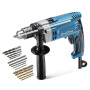 DongCheng Perceuse à percussion Marteau perforateur 710W,13 mm mandrin de perçage Perceuse à percussion 45,000 IPM, 3000 RPM ave