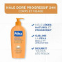 MIXA - Autobronzant - Lait Corps Nourrissant Effet Soleil - Hâle Doré Progressif 24H - Beurre de Karité & Huile d’Abricot - Peau
