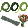 3 Rouleau Floratape Fleuriste (27m/Rouleau)＋100 Tige Fleur Artificielle,pour Bouquets de Fleurs Travaux Manuels Floraux