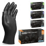 50x PROGRIP Gants nitrile taille L Noir [Avec double épaisseur et texture diamantée], Gants nitrile à usage unique pour atelier,