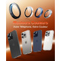 TOCOL Protection Caméra pour iPhone 15 Pro Max, iPhone 15 Pro, Résistant aux Rayures, Antichoc, Anti-Buée, Installation Facile, 