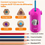 Taille-crayon électrique entièrement automatique avec réservoir, pour crayons de 7 à 11,5 mm, portable et sûr, rechargeable pour