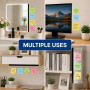 Lot de 2 Monitor Memo Board Transparent en Acrylique – Organisateur de Bureau Pratique pour Post It Transparent, Accessoire Bure