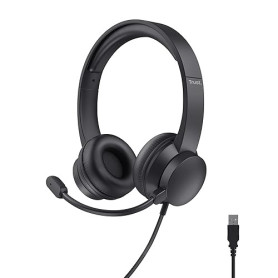 Trust Casque USB avec Micro Léger on Ear, Arceau Réglable, Microphone Flexible, Câble 1,8 m, Casque Audio PC Filaire pour Ordina