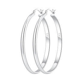 RANKEEF 3 mm de large Boucles d'oreilles femme or,creoles argent femme, creole plaqué or, hypoallergéniques, Boucles d'oreilles 