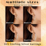 RANKEEF 3 mm de large Boucles d'oreilles femme or,creoles argent femme, creole plaqué or, hypoallergéniques, Boucles d'oreilles 