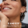 RANKEEF 3 mm de large Boucles d'oreilles femme or,creoles argent femme, creole plaqué or, hypoallergéniques, Boucles d'oreilles 
