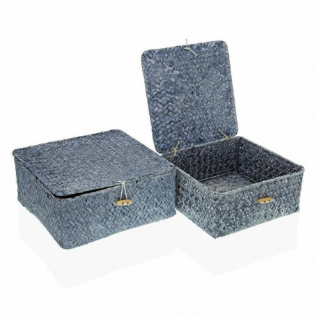 Set de basket Versa Bleu Avec couvercle Algues marines (2 pcs) 32,99 €