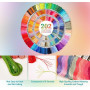 289pcs Kit Fil Broderie Embroidery Floss,200 Couleurs Fils de Point de Croix pour Broderie et 30 Fils Noir&Blanc,8M/6Brins Fil à