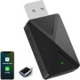 Adaptateur sans fil Android Auto & Carplay sans fil, connexion rapide et sans retard, Stick 2 en 1 Convertir Wired Android Auto/