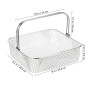 Healifty Panier De Friteuse À Air Carré En Acier Inoxydable 8.07X8.07X2.56In Avec Poignée Ergonomique Accessoire De Cuisson Pour