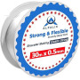 Élastique transparent de 30 m x 0,5 mm pour la fabrication de bracelets, corde élastique solide et extensible, fil élastique dur