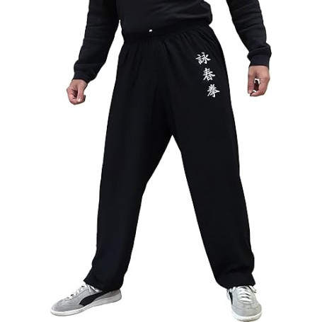 Pantalon Kung Fu Style Tai Chi et Wing Chun Pantalon Homme Femme Ample et Agréable en Viscose