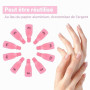 Hanyousheng 10 pièces Acrylique Nail Art Clip Tremper Hors Clip Capuchon,Pince à Ongles Dissolvant,Pour le Nettoyage des Ongles