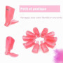 Hanyousheng 10 pièces Acrylique Nail Art Clip Tremper Hors Clip Capuchon,Pince à Ongles Dissolvant,Pour le Nettoyage des Ongles