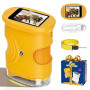 Microscope Numérique pour Enfants, 1000X Portable Rechargeable Microscope Numérique, IPS 2'', 8 Lumières LED, Scientifique et Jo
