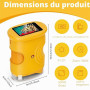 Microscope Numérique pour Enfants, 1000X Portable Rechargeable Microscope Numérique, IPS 2'', 8 Lumières LED, Scientifique et Jo