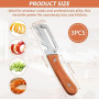 3 Pièces Couteau Eplucheur Legumes, Éplucheur Multifonction 3 En 1, Stainless Steel Peeler, Pour Éplucher, Couper Et Râper Facil