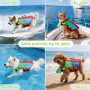 Gilet Flottaison Chien, SilverChry Gilet de Sauvetage, Bouee Chien, Adapté Aux Sports Nautiques, Dog Life Jacket (L)