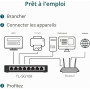 TP-Link SG108 Switch Ethernet Gigabit 8 ports RJ45 metallique 10/100/1000 Mbps, IGMP Snooping, switch RJ45 idéal pour étendre le